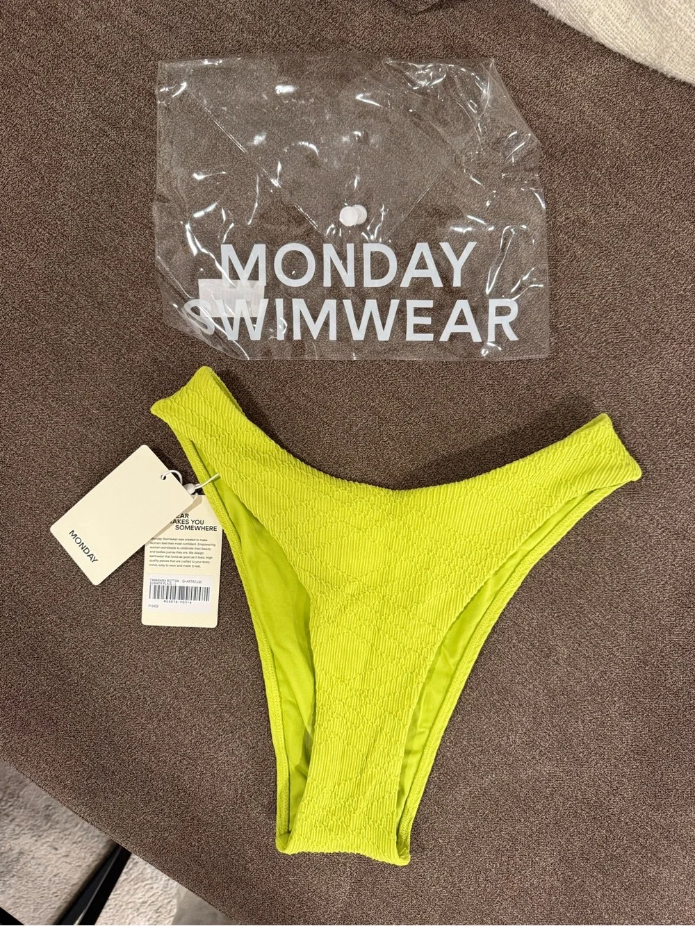 NWT Monday Swimwear Chartreuse Tamarama Bikini Bottom